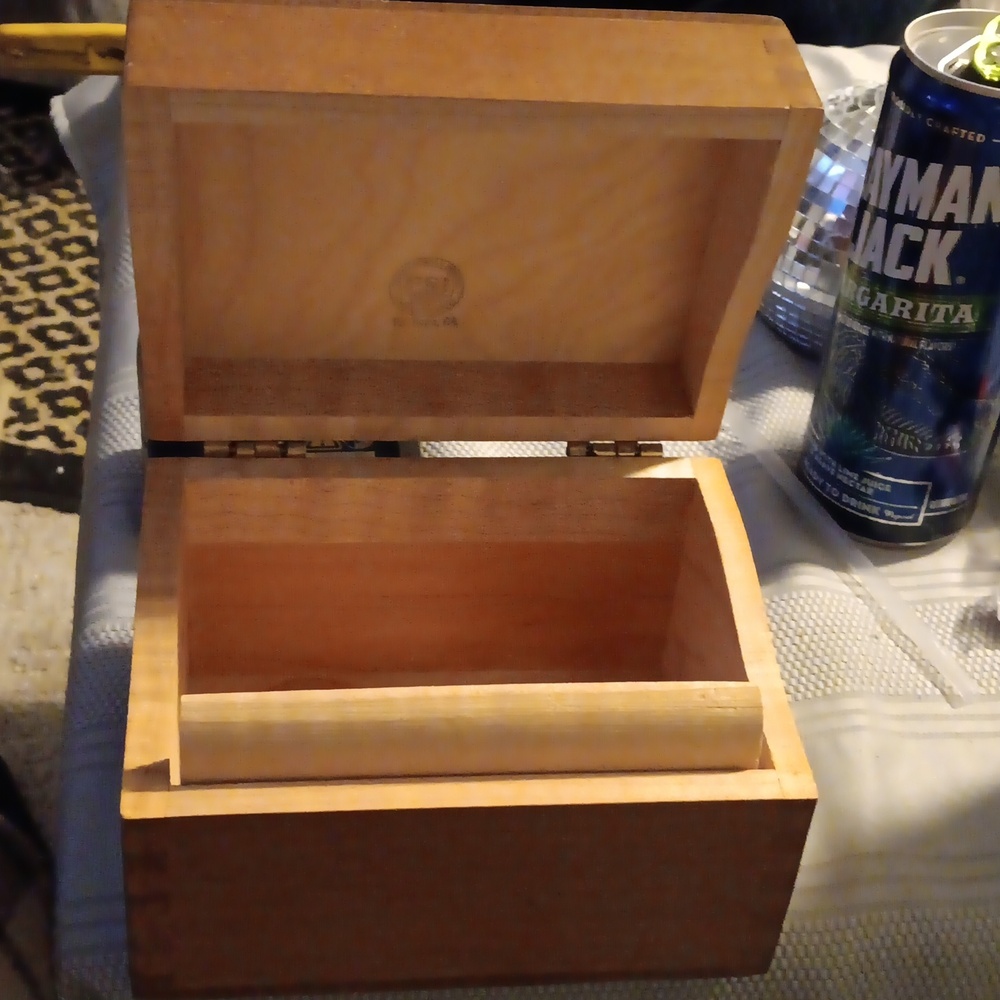 Vintage Solid Wood Index Card Box from Products Service Industries - Napa Valley